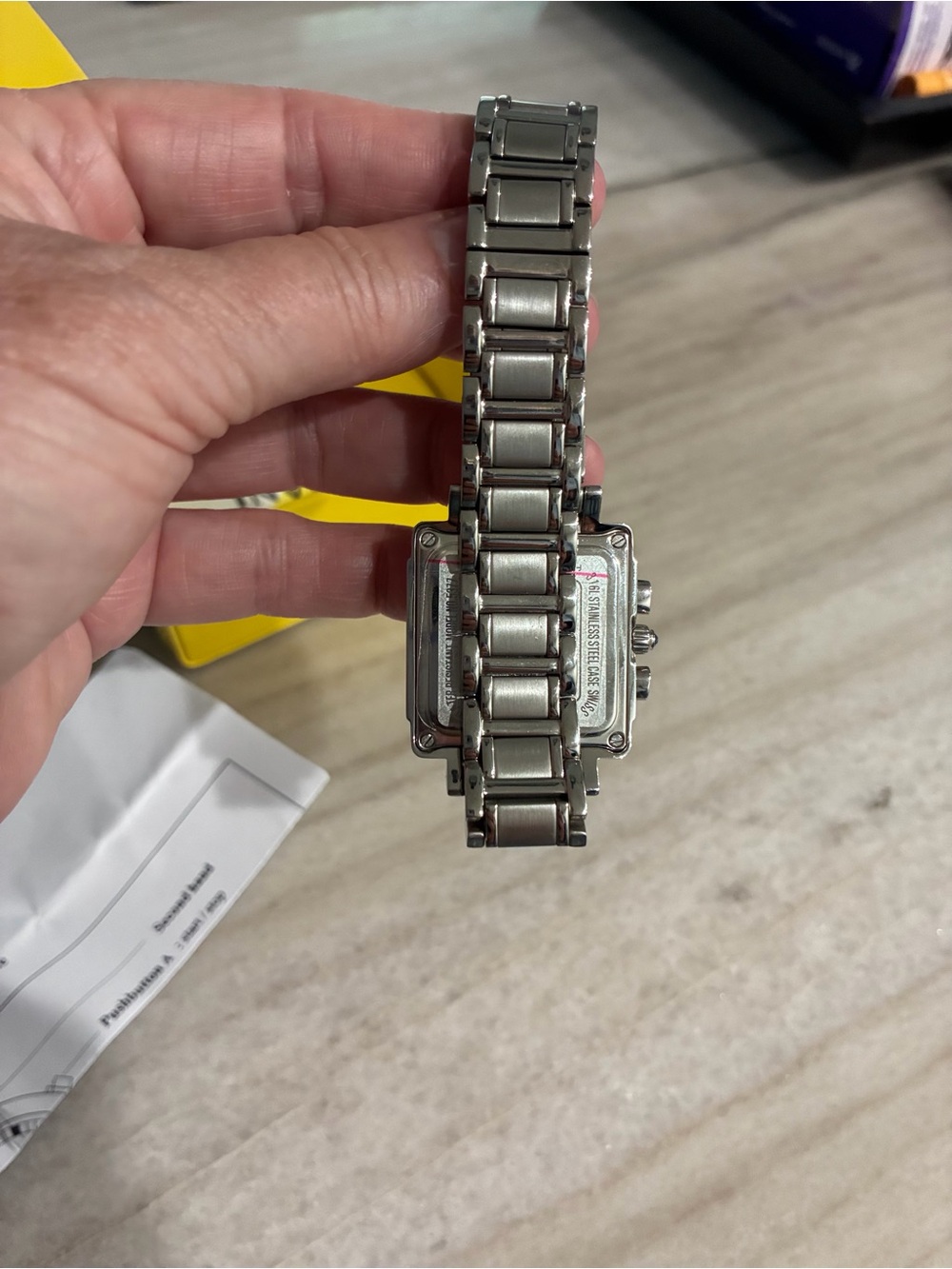 Invicta 5377 Wildflower Stainless Steel Square Chronograph Bracelet Watch - Picture 5 of 7